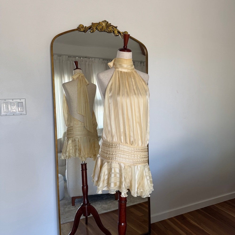 Peppermayo Exclusive - Willow Chiffon Mini Dress - Yellow